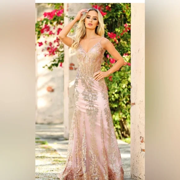 Lady Black Tie | Dresses | Lyra Gown Rose Gold | Poshmark